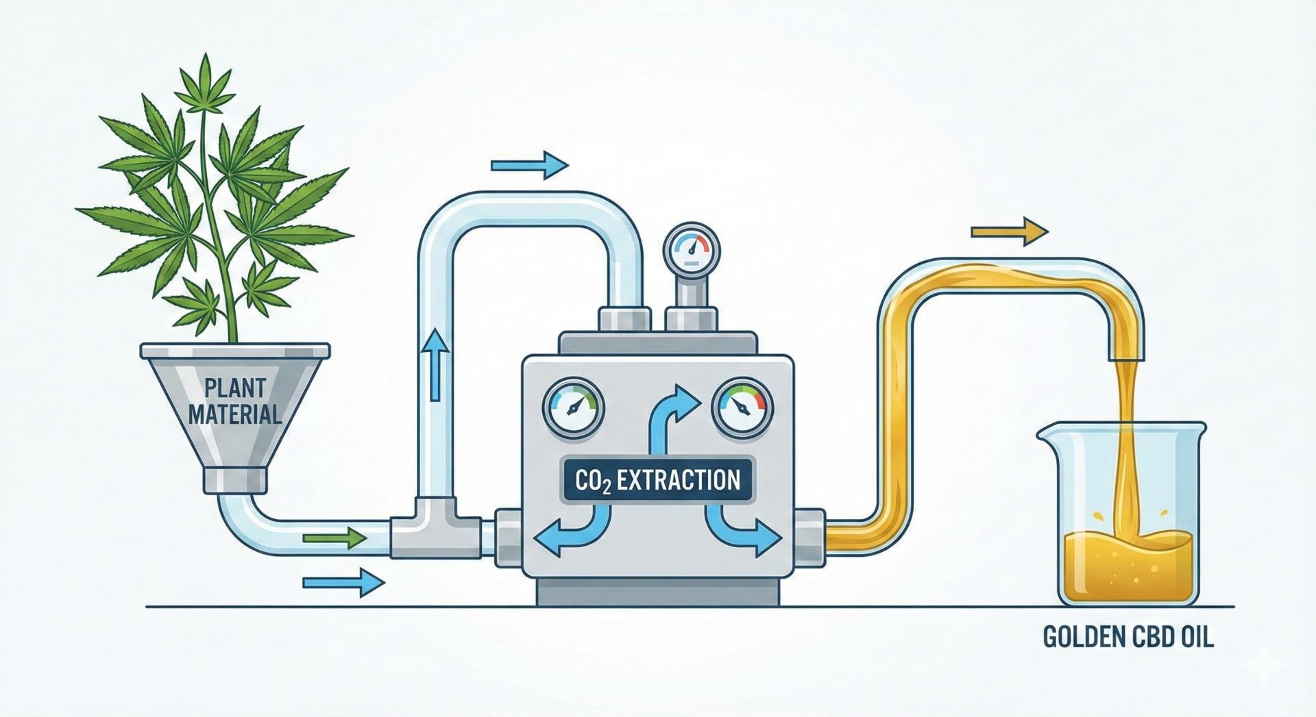 Ghid CBD (Tehnic): Cum se obține uleiul de calitate? Metodele de Extracție explicate 2 cum se obtine uleiul cbd extractie co2 supercritic puritate